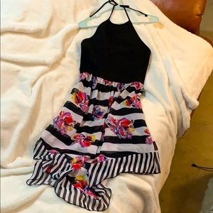 Sleek Floral Print Dress